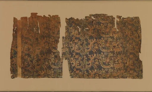 1—3世紀 動物紋銘文錦|Textile with animals and woven inscription