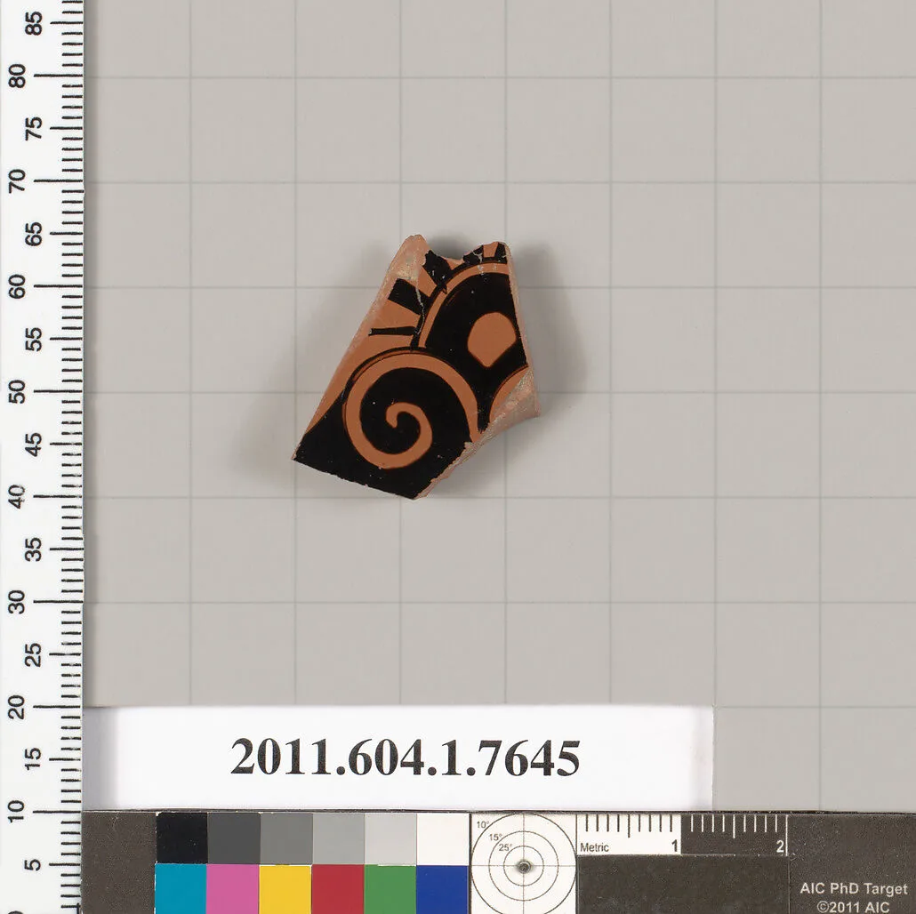Terracotta fragment of a kylix (drinking cup) — Unknown