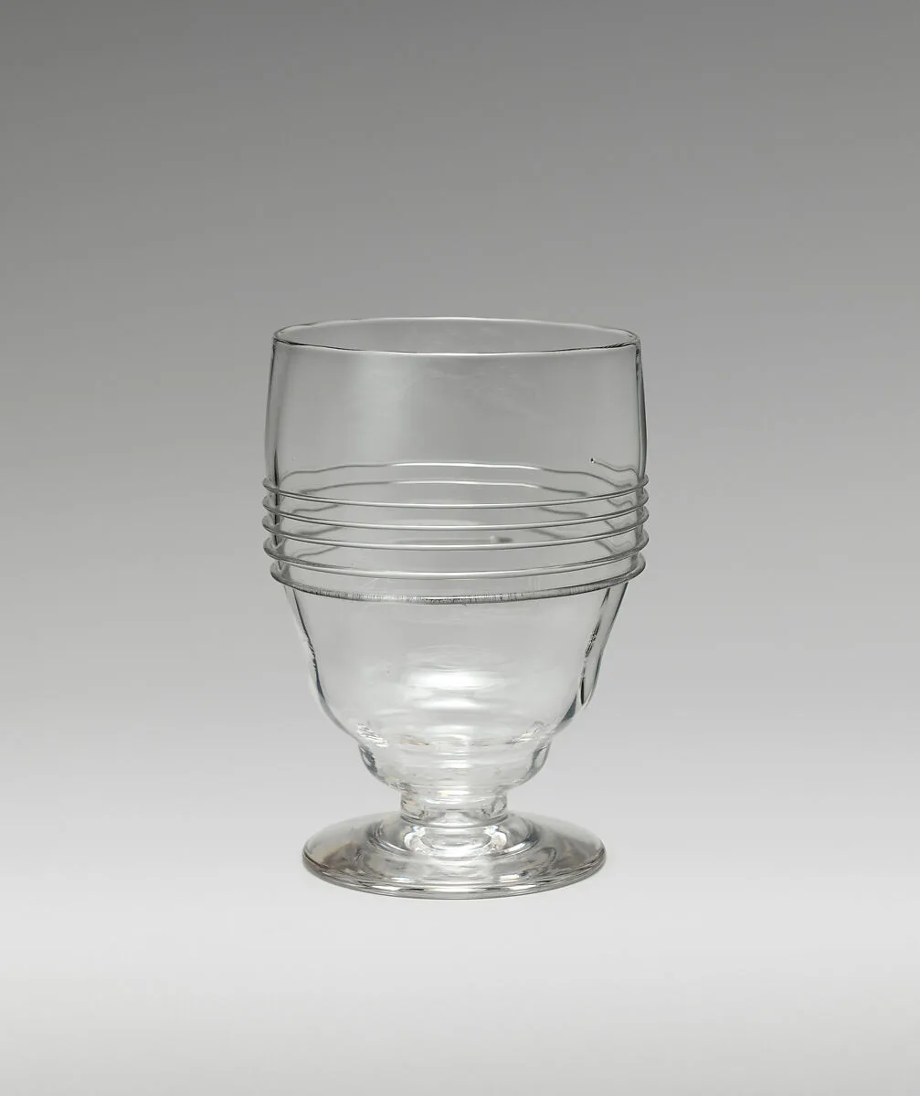 Footed goblet with bulging bowl — Philip Webb|James Powell and Sons|Whitefriars Glassworks|Morris, Marshall, Faulkner & Co.