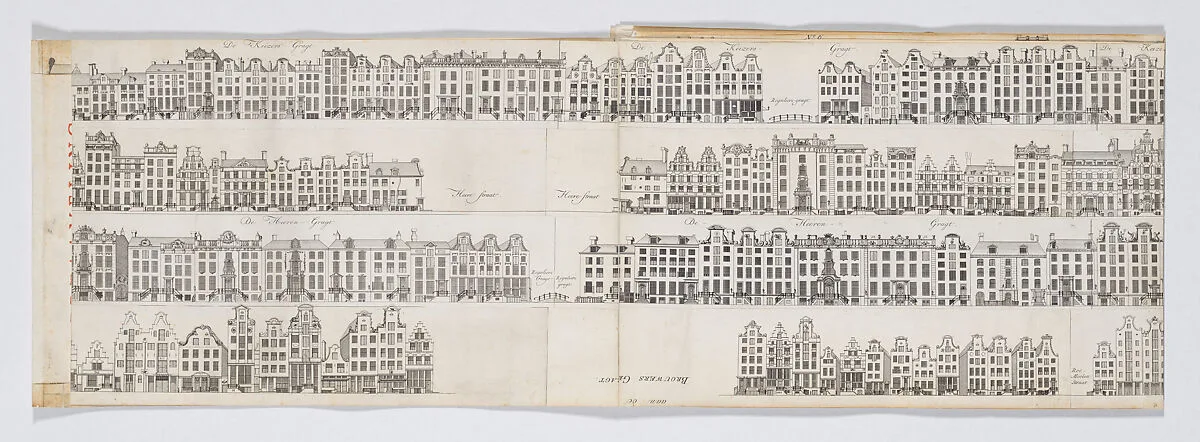 Verzaameling van alle de huizen (...) langs de (...) grachten der stadt Amsteldam — Jan Caspar Philips|Bernardus Mourik