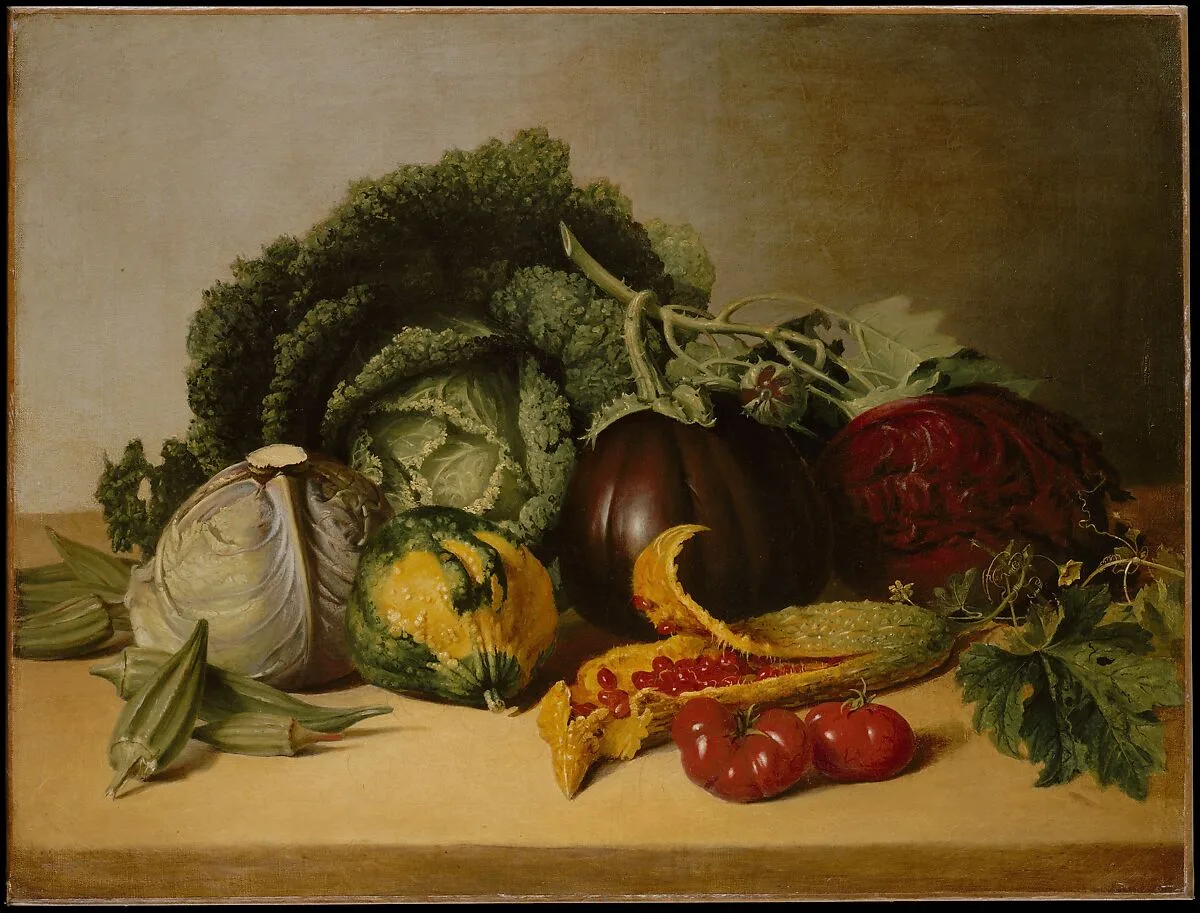 Still Life: Balsam Apple and Vegetables — James Peale