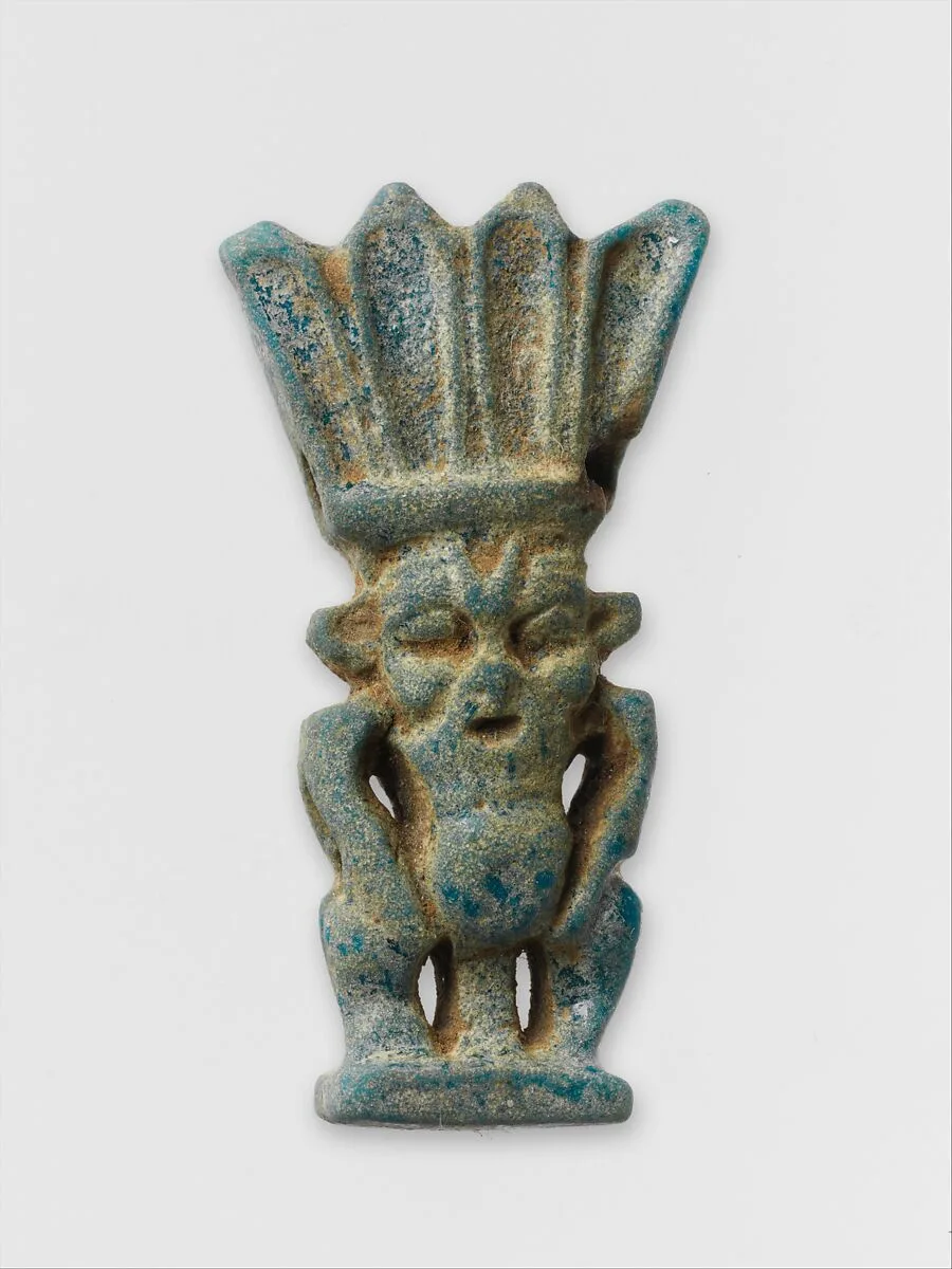 Faience amulet of Bes image — Unknown