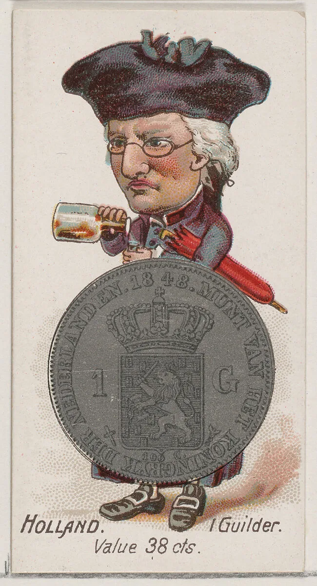 Holland, 1 Guilder, from the series Coins of All Nations (N72, variation 1) for Duke brand cigarettes — W. Duke, Sons & Co.