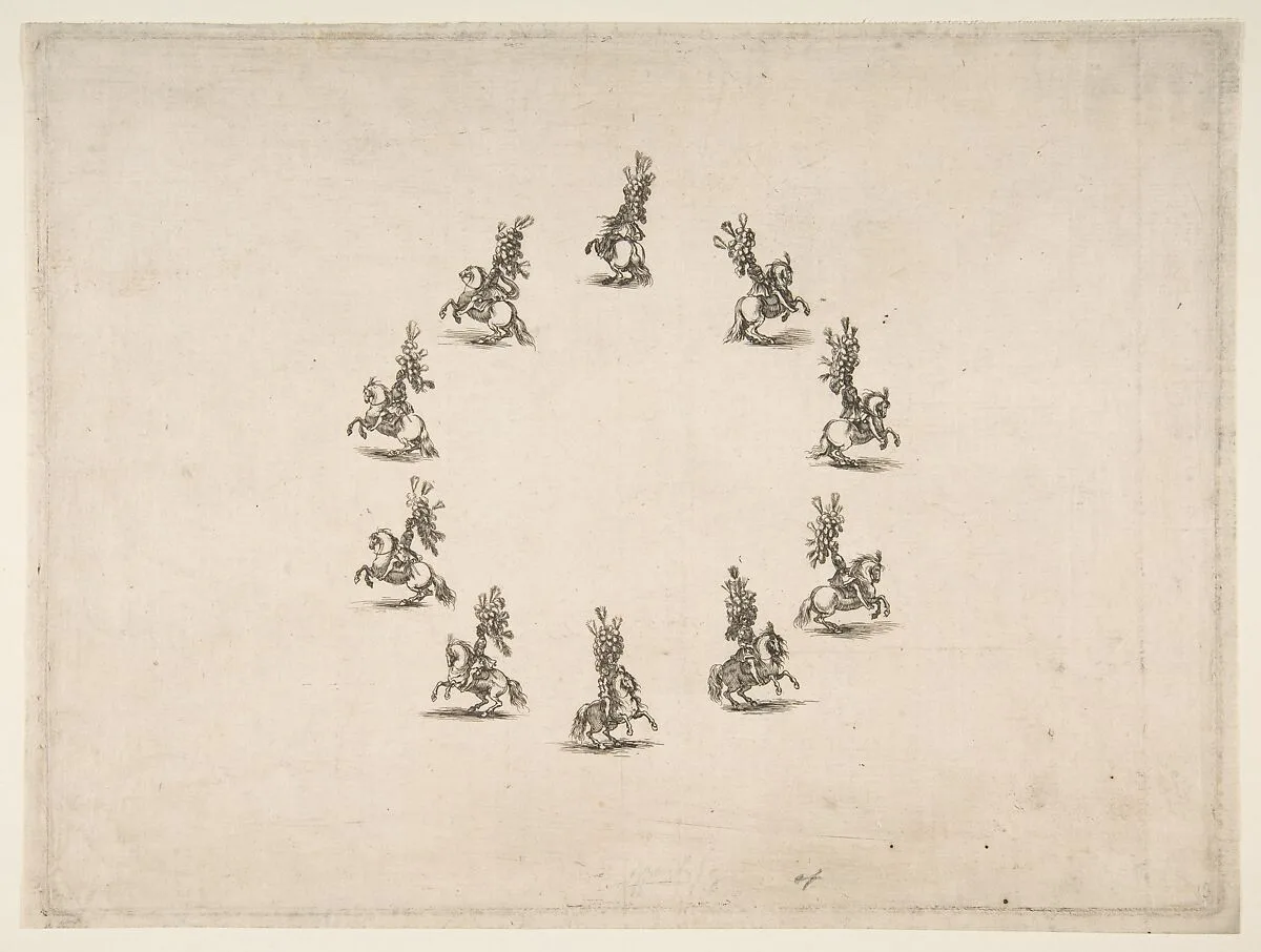 Ten Cavaliers Forming a Circle — Stefano della Bella