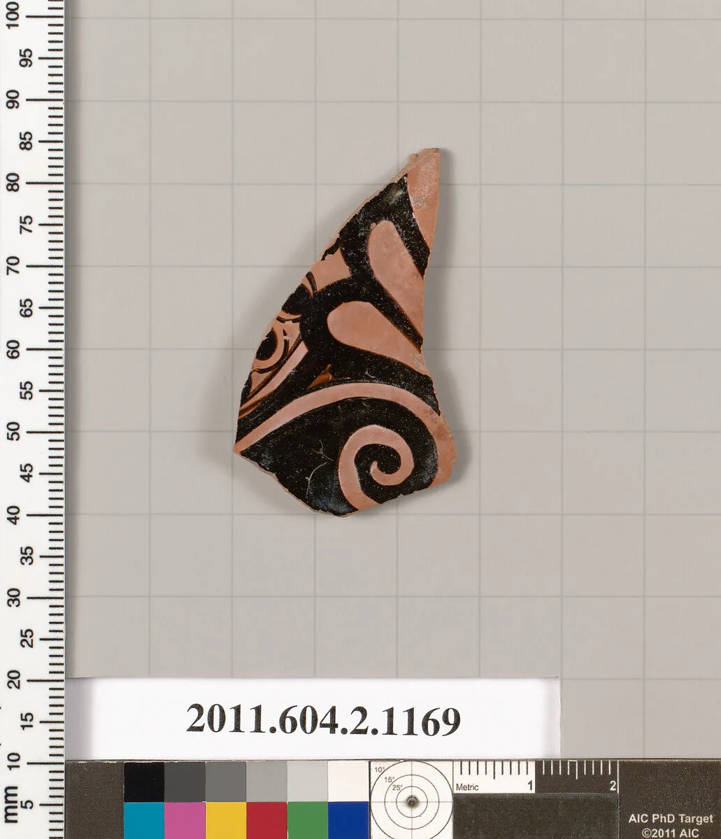 Terracotta fragment of a hydria: kalpis (water jar)? — Unknown