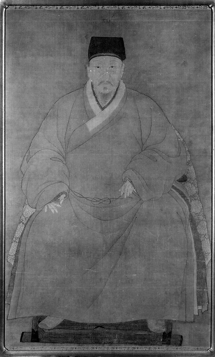 明 佚名 人物肖像 圖 鏡面|Portrait of a Gentleman — Unidentified artist