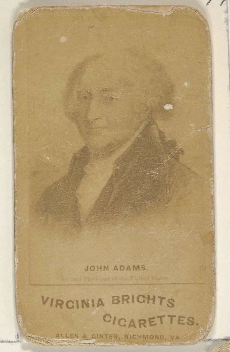 John Adams, from the Presidents of the United States series (N51) for Virginia Brights Cigarettes — Allen & Ginter