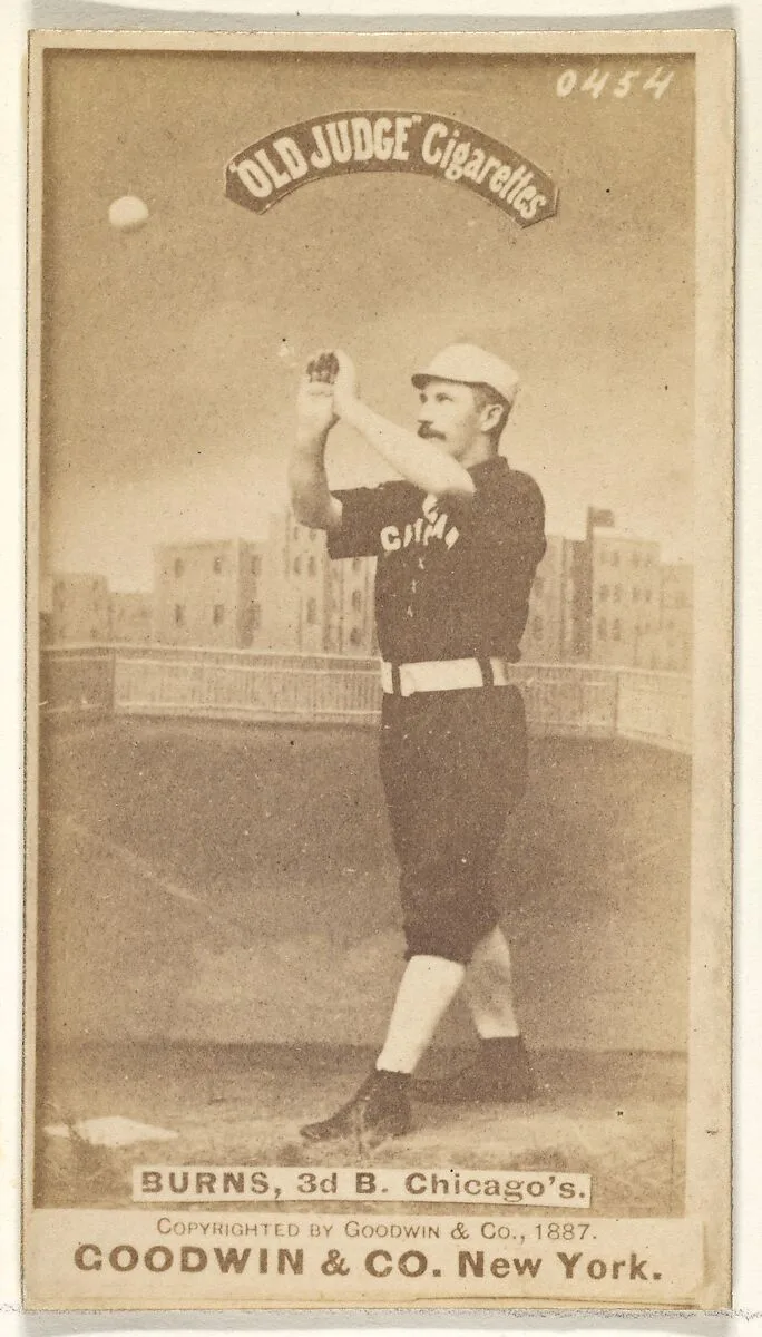 T.C. Burns, 3rd Base, Chicago, from the Old Judge series (N172) for Old Judge Cigarettes — Goodwin & Company