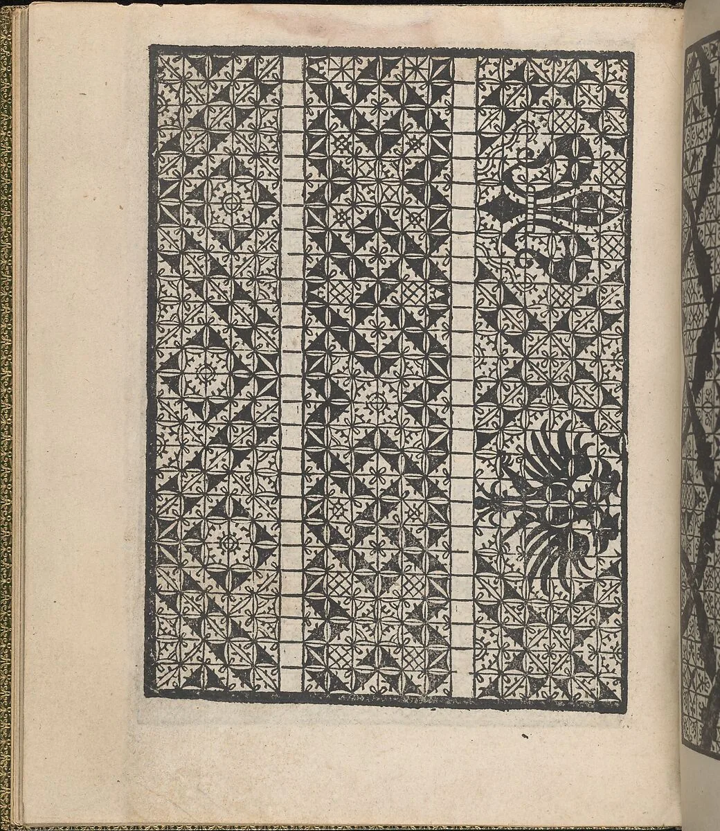 Giardineto novo di punti tagliati et gropposi per exercitio & ornamento delle donne (Venice 1554), page 19 (verso) — Lloyd, Wallis & Lloyd|Matteo Pagano