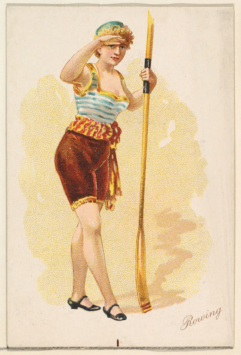 Rowing, from the Pretty Athletes series (N196) issued by Wm. S. Kimball & Co. — William S. Kimball & Company|Julius Bien & Co.