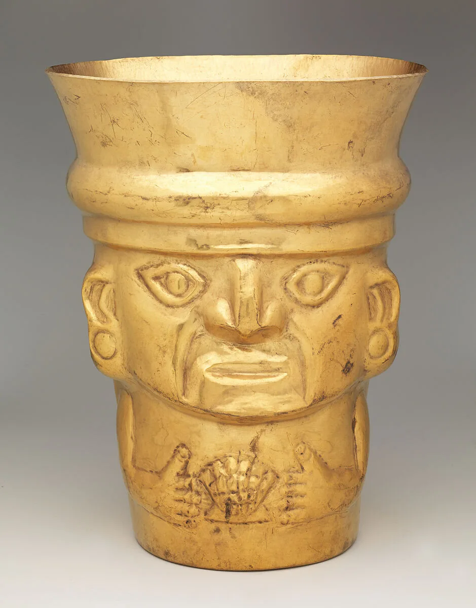 Beaker with Figure Displaying a Shell — Unknown