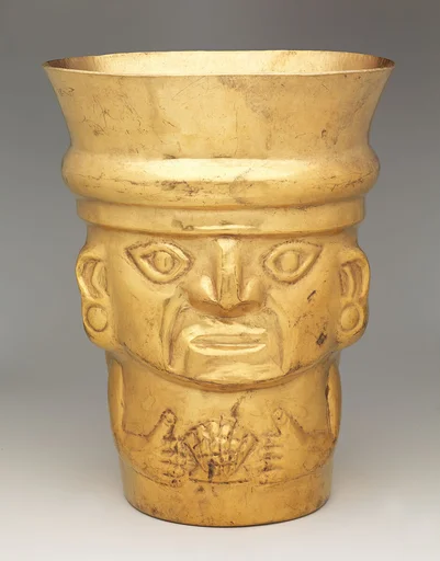 Beaker with Figure Displaying a Shell