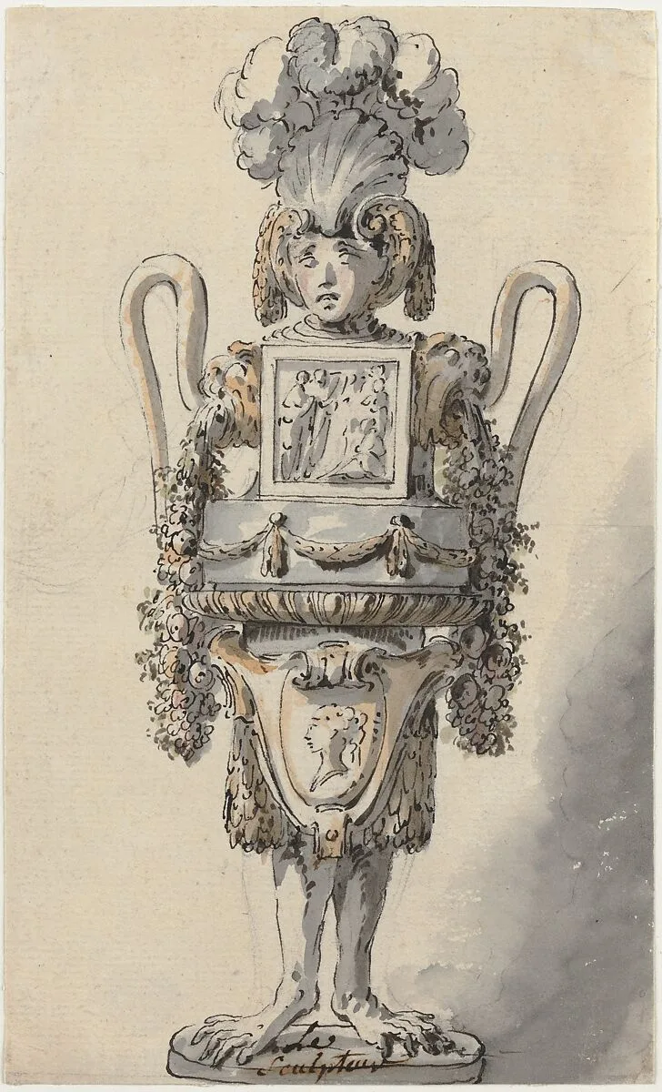 Caricature of a Sculptor — Jean Charles Delafosse|Ennemond Alexandre Petitot
