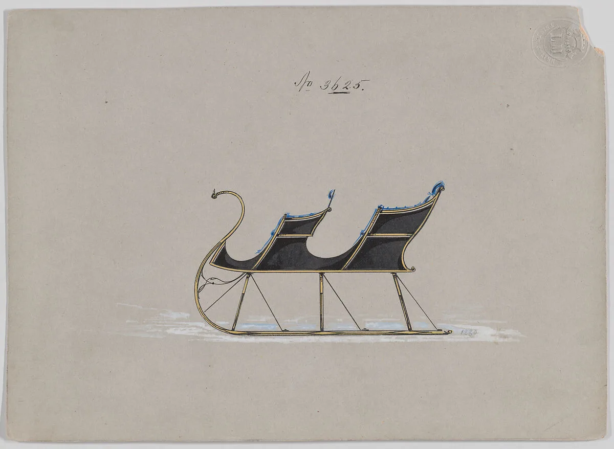 Design for 4 Seat Sleigh, no. 3625 — Brewster & Co.