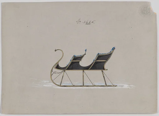 Design for 4 Seat Sleigh, no. 3625