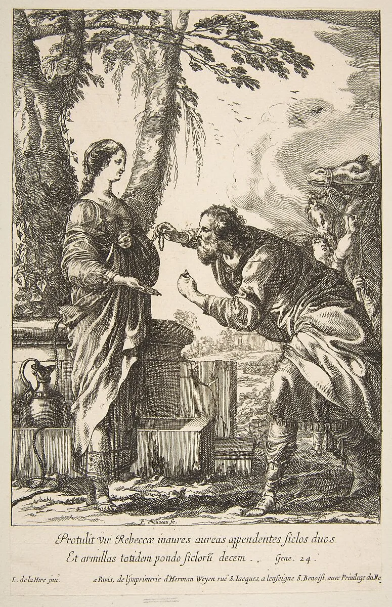 Rebecca and Eliezer — Herman Weyen|François Chauveau|Laurent de La Hyre