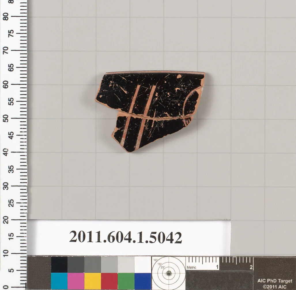 Terracotta fragment of a kylix (drinking cup) — Unknown