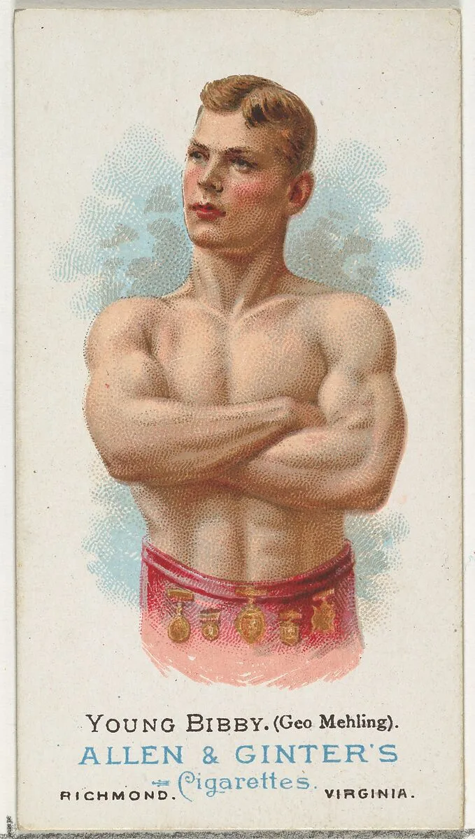 Young Bibby (George Mehling), Wrestler, from World's Champions, Series 1 (N28) for Allen & Ginter Cigarettes — Lindner, Eddy & Claus|Allen & Ginter