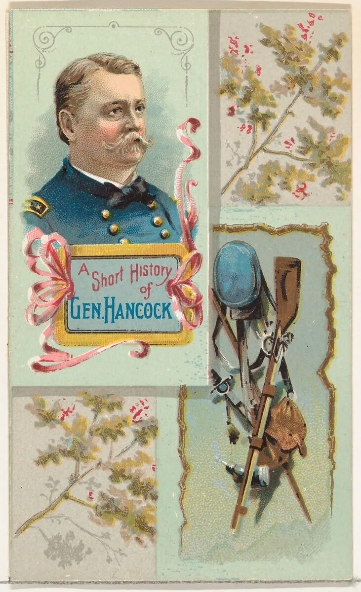 A Short History: General Winfield S. Hancock, from the Histories of Generals series (N114) issued by W. Duke, Sons & Co. to promote Honest Long Cut Smoking and Chewing Tobacco — W. Duke, Sons & Co.|Knapp & Company