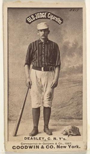 Thomas H. "Pat" Deasley, Catcher, New York, from the Old Judge series (N172) for Old Judge Cigarettes