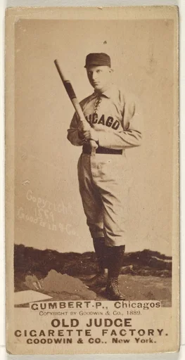 Gumbert, Pitcher, Chicago, from the Old Judge series (N172) for Old Judge Cigarettes