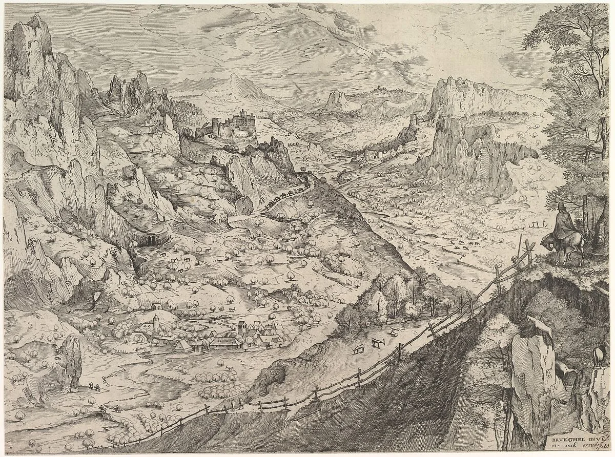 Large Alpine Landscape — Pieter Bruegel the Elder|Johannes van Doetecum I|Lucas van Doetecum|Hieronymus Cock