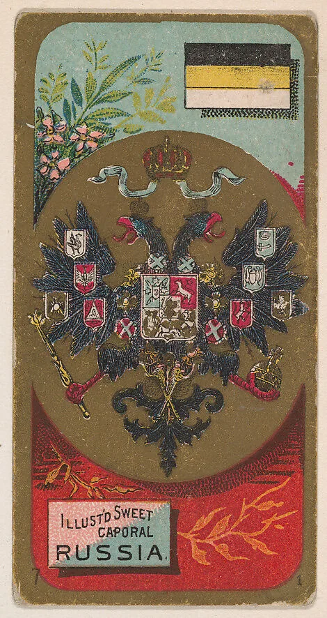Coat of Arms, Russia, from the Military Series (N224) issued by Kinney Tobacco Company to promote Sweet Caporal Cigarettes — Kinney Brothers Tobacco Company