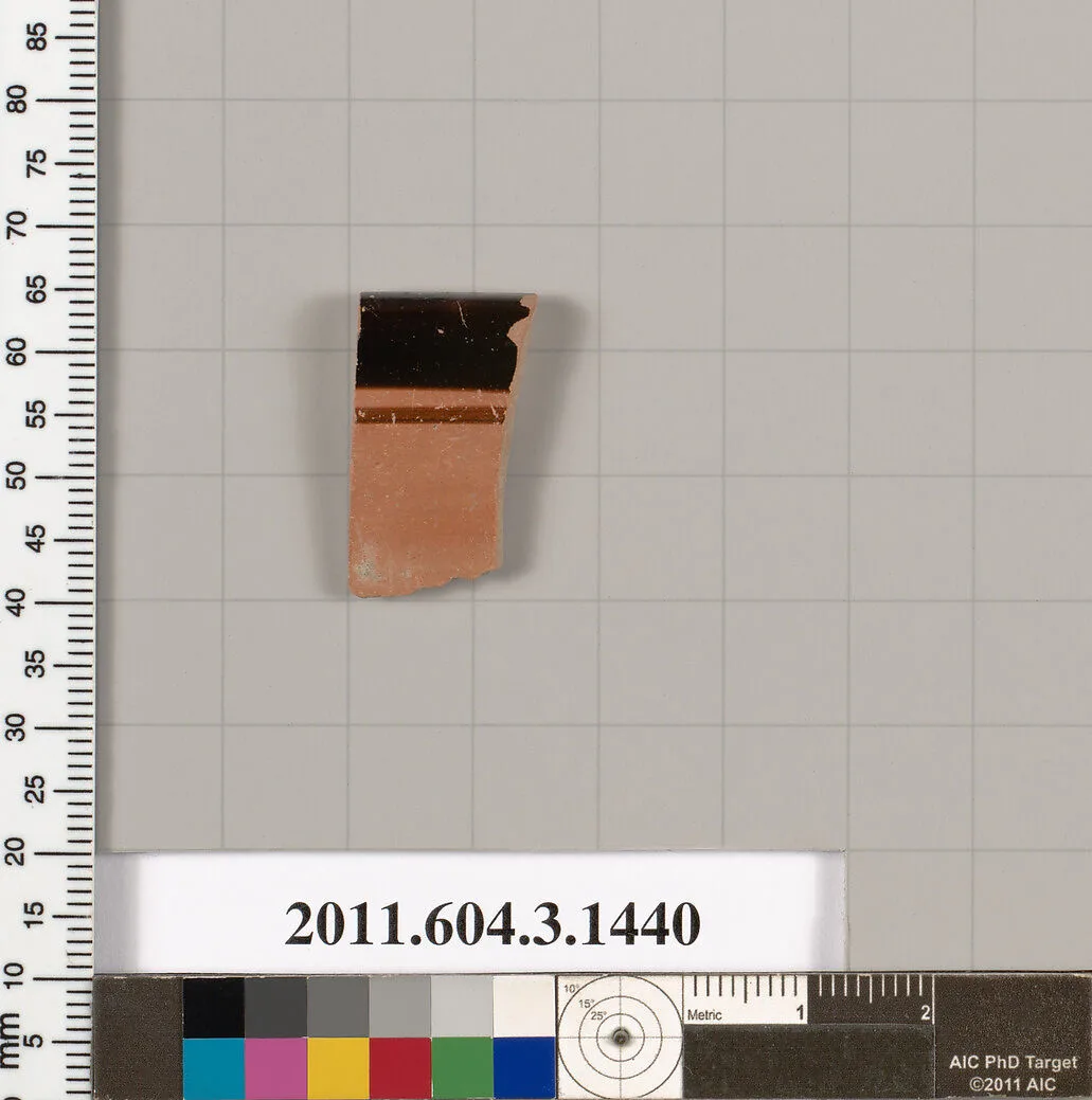 Terracotta rim fragment of a skyphos (deep drinking cup) — Unknown