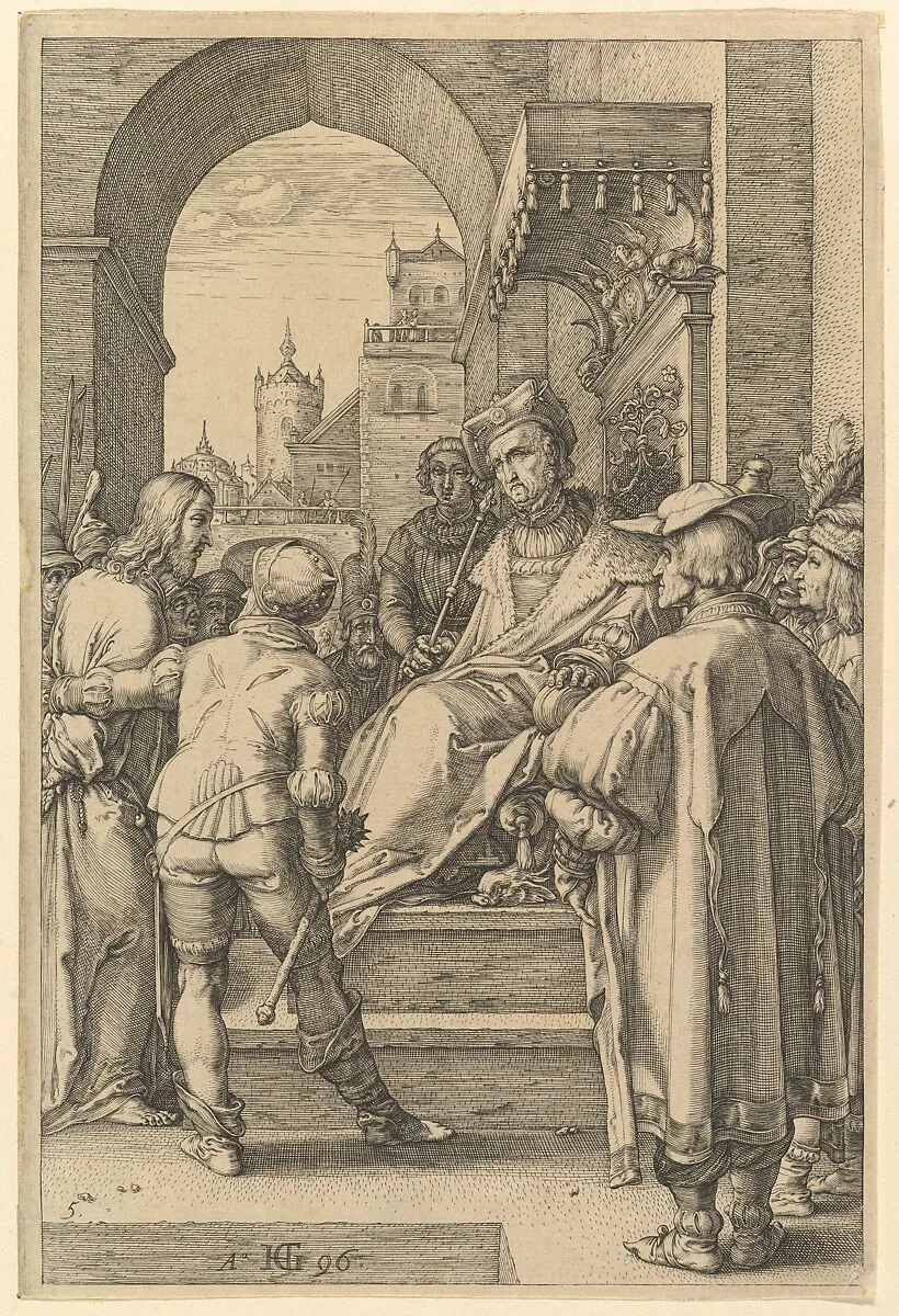 Christ Before Pilate, from "The Passion of Christ" — Hendrick Goltzius