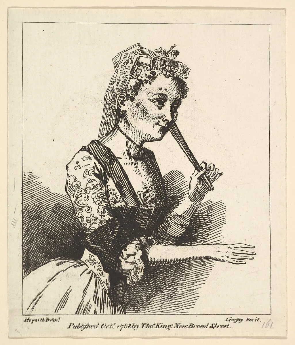 Surprised Woman from Hogarth's "Morning" — William Hogarth|Richard Livesay|Thomas King