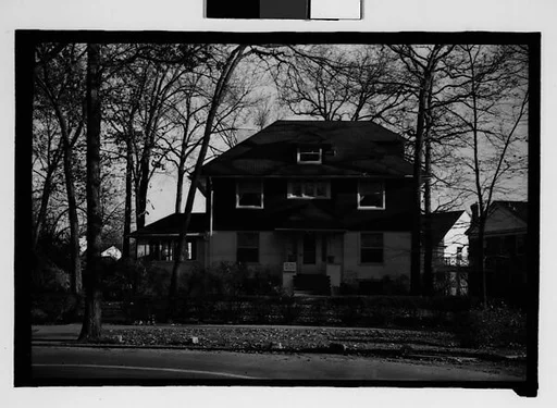 [Eleven 35mm Film Frames on Two Segments of Uncut Roll: Walker Evans's Childhood Home at 430 Woodstock Avenue, Kenilworth, Illinois, A Chicago Suburb]