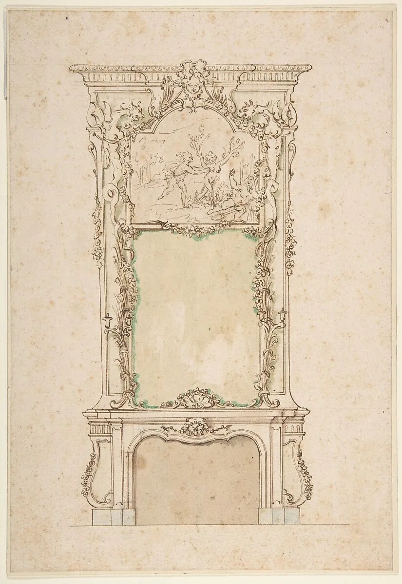 Design for Chimney Piece — Anonymous, Italian, Bolognese 18th century artist