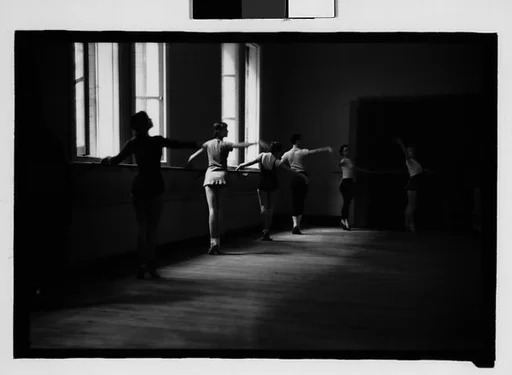 [Thirty-Two 35mm Film Frames on Uncut Roll: 1 of Dance Class, 21 Nude Studies of Olivia Saunders Agee, and 10 Portraits of Ursula Bitter]