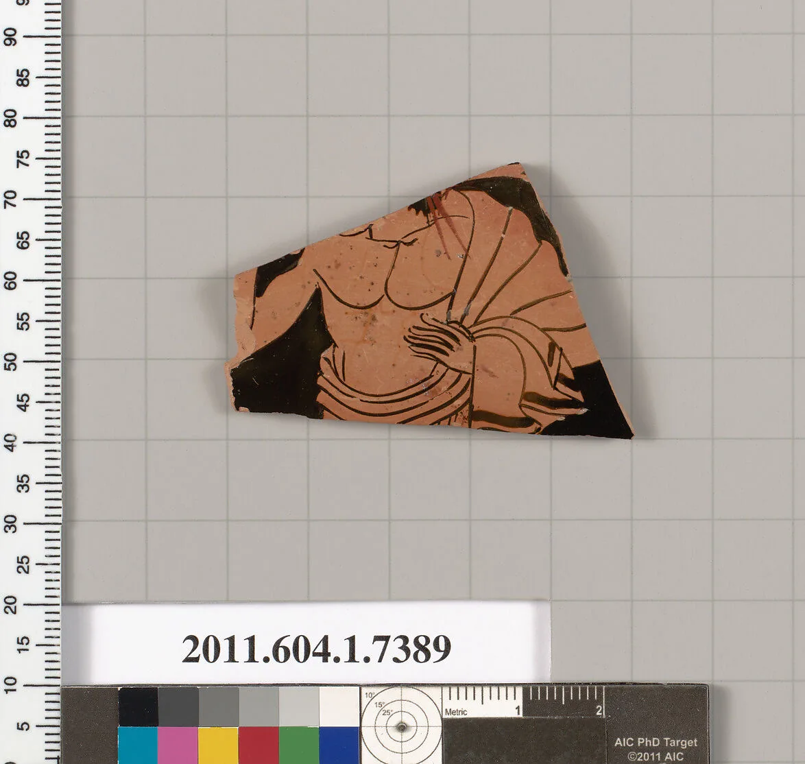 Terracotta fragment of a kylix (drinking cup) — Unknown