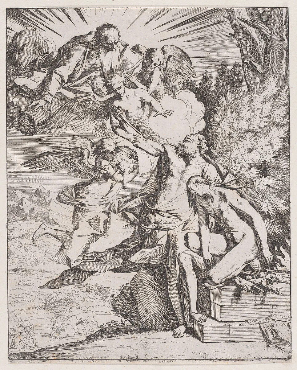 The sacrifice of Isaac by his father Abraham — Pietro Testa