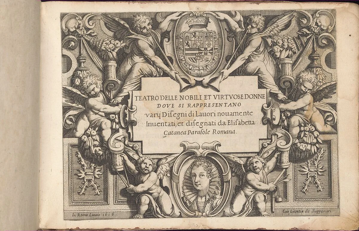 Teatro delle Nobili et Virtuose Donne..., title page (recto) — Isabella Catanea Parasole|Mauritio Bona