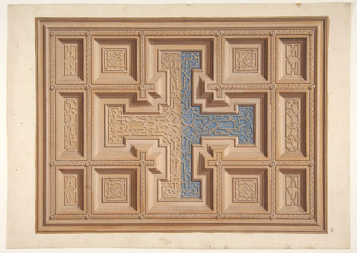 Design for the decoration of a ceiling — Jules-Edmond-Charles Lachaise|Eugène-Pierre Gourdet