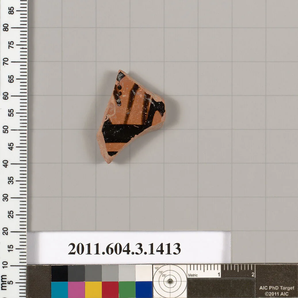 Terracotta fragment of a skyphos (deep drinking cup) — Unknown