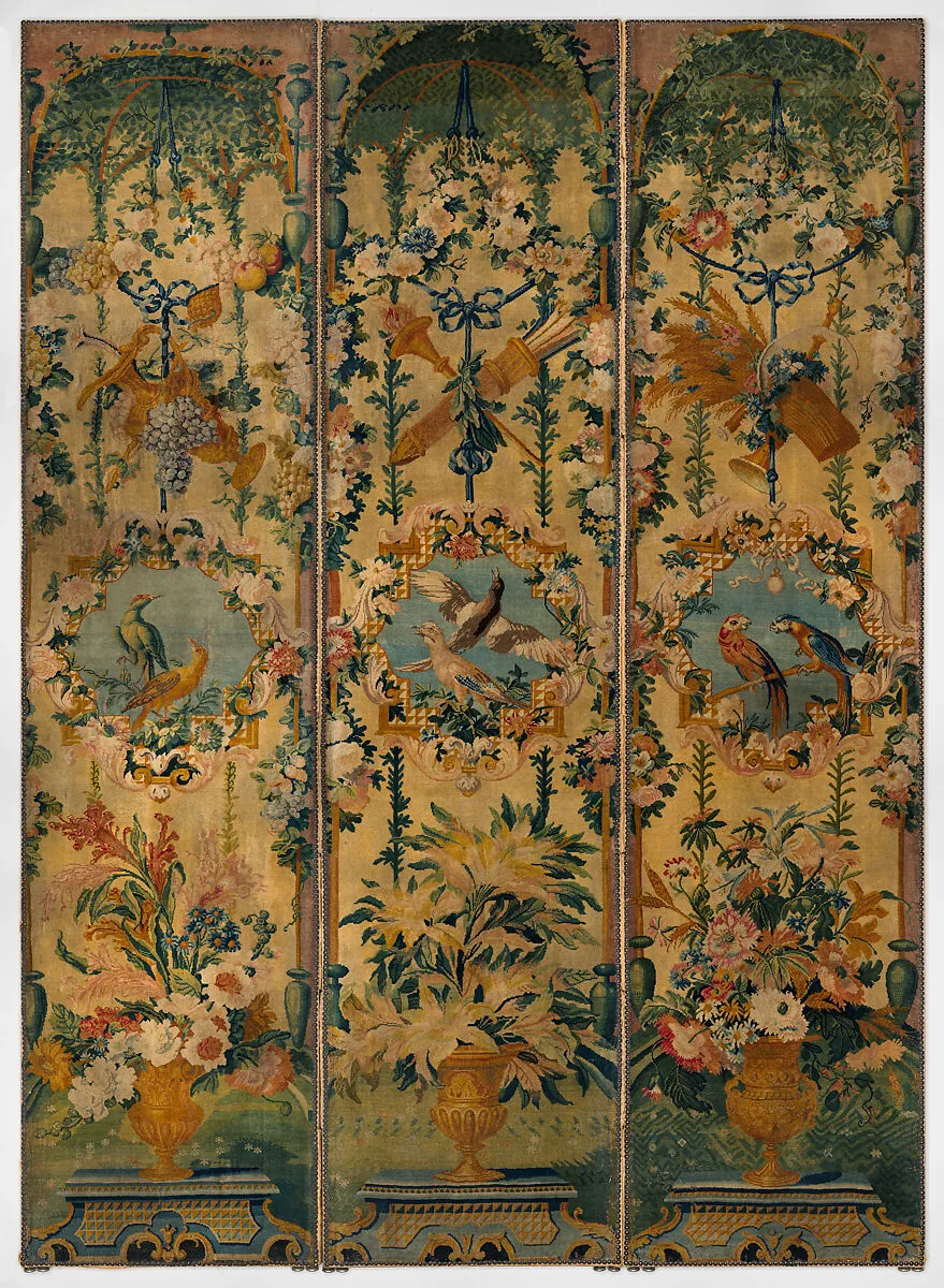 Trophies and birds — Jean-Baptiste Belin de Fontenay the Elder|Savonnerie Manufactory|Alexandre François Desportes