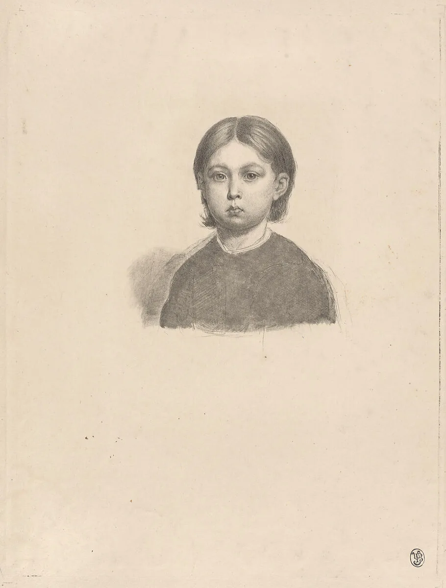 Portrait of a young girl — Luigi Calamatta
