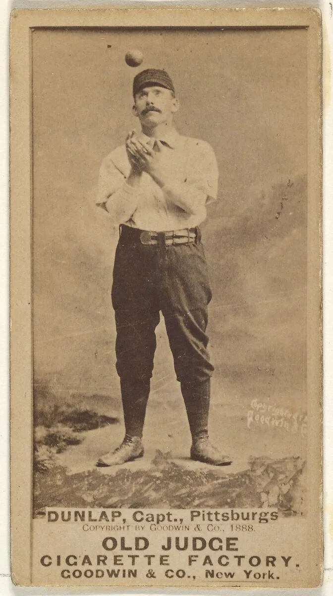 Fred "Sure Shot" Dunlap, Captain, Pittsburgh, from the Old Judge series (N172) for Old Judge Cigarettes — Goodwin & Company