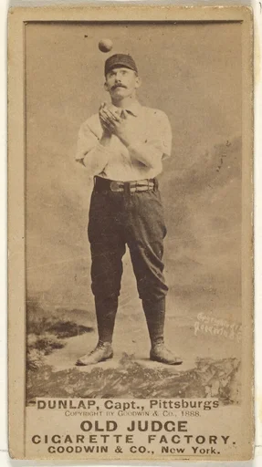Fred "Sure Shot" Dunlap, Captain, Pittsburgh, from the Old Judge series (N172) for Old Judge Cigarettes