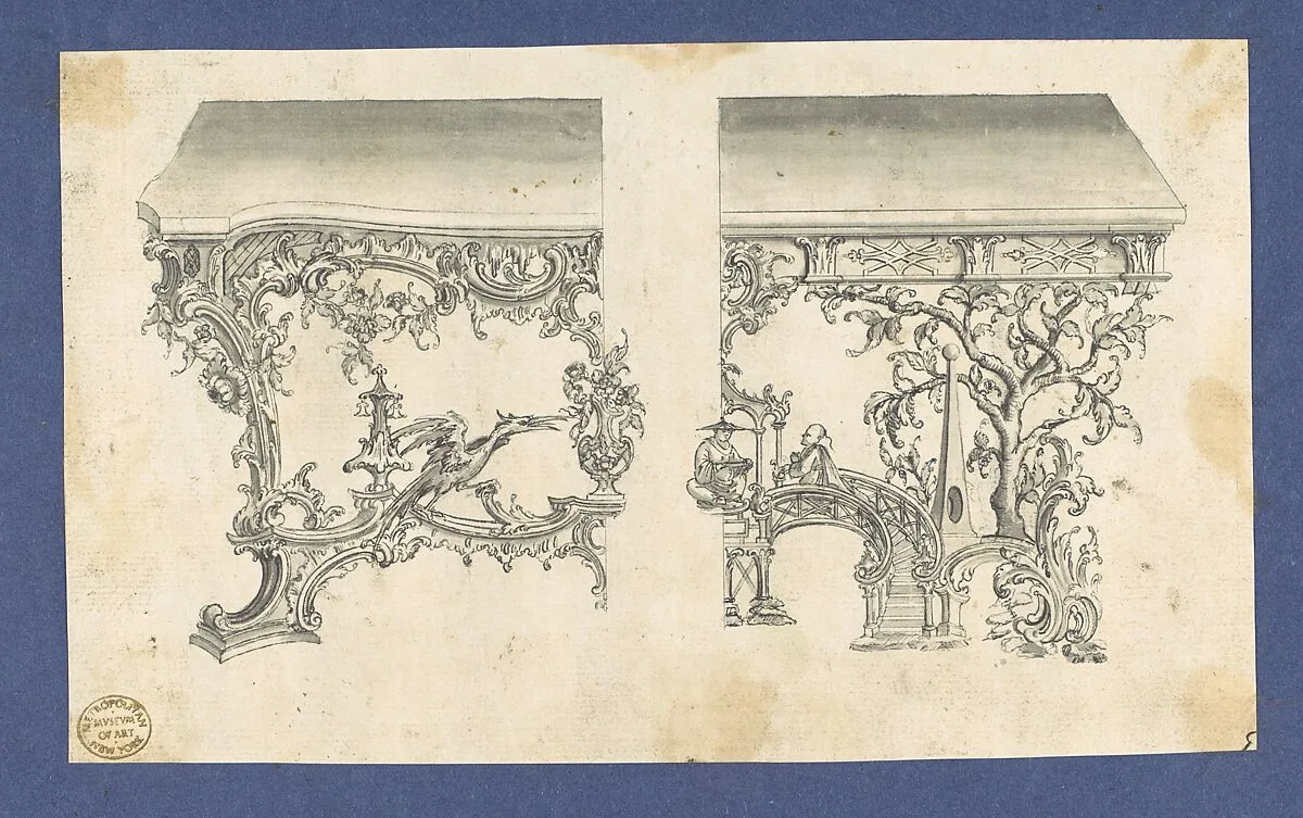 Frames for Marble Slabs, in Chippendale Drawings, Vol. I — Thomas Chippendale