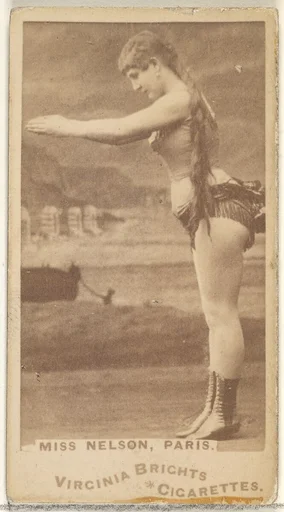 Miss Nelson, Paris, from the Actors and Actresses series (N45, Type 1) for Virginia Brights Cigarettes