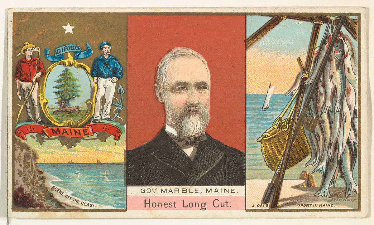 Governor Marble, Maine, from "Governors, Arms, Etc." series (N133-1), issued by Duke Sons & Co. — W. Duke, Sons & Co.