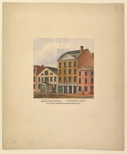 Broadway Circus and Olympic Theatre, Broadway between Howard and Grand Streets, New York
