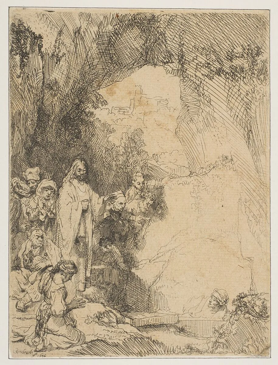The Raising of Lazarus: The Smaller Plate — Rembrandt (Rembrandt van Rijn)