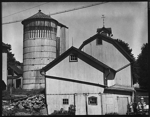 [Farmhouse Buildings and Silo, Probably Vicinity Danbury, Connecticut]