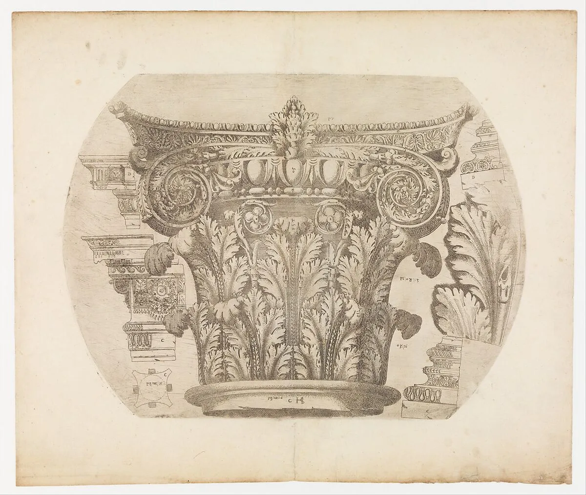 Capital in the Composite Order and Various Architectural Details — Hugues Sambin