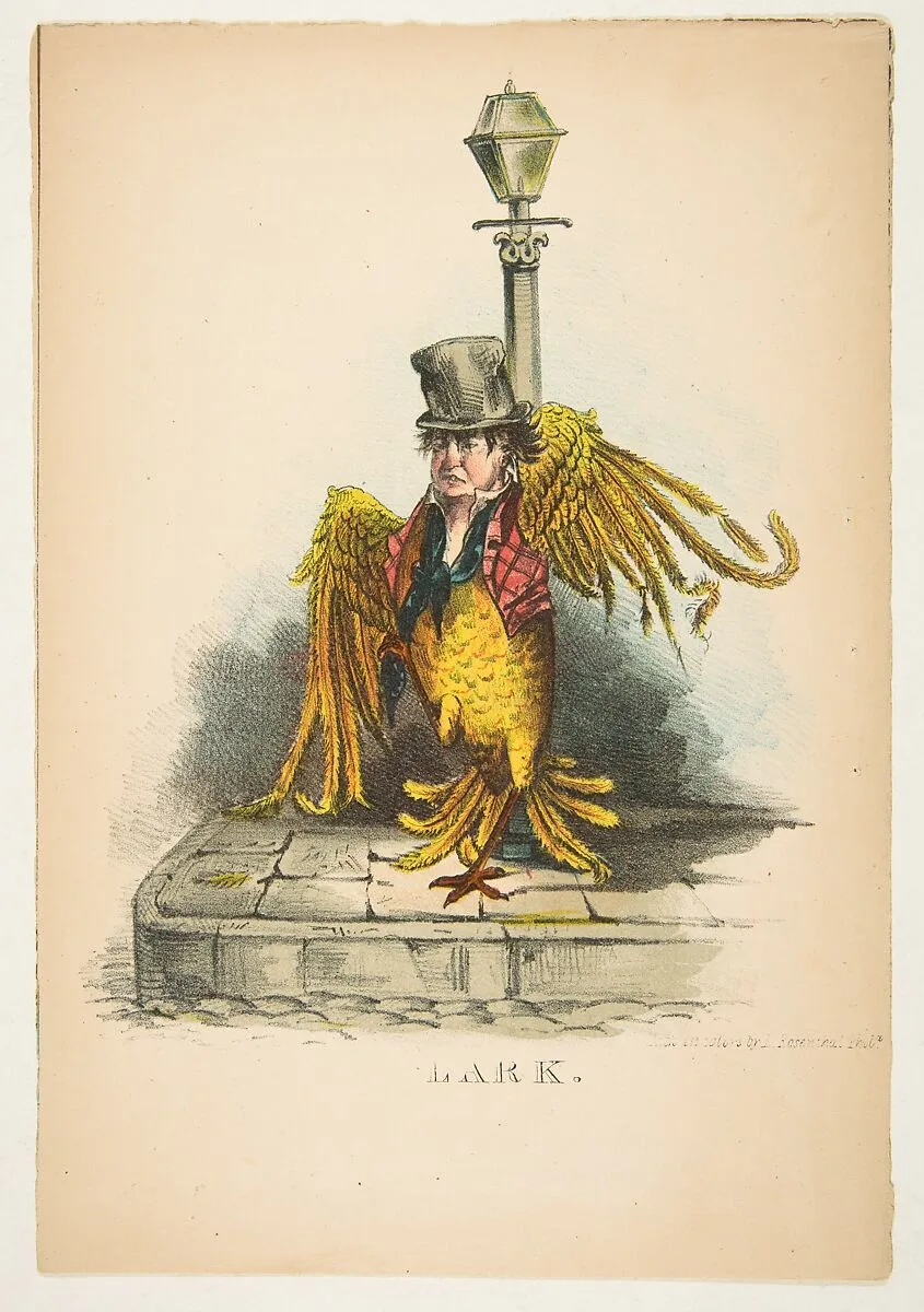 Lark, from The Comic Natural History of the Human Race — Henry Louis Stephens|Rosenthal|Samuel Robinson